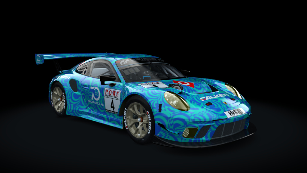 Porsche 911 GT3 R 2019 (991.2) Endurance, skin falken_motorsport_test_blue_4_vln_2018