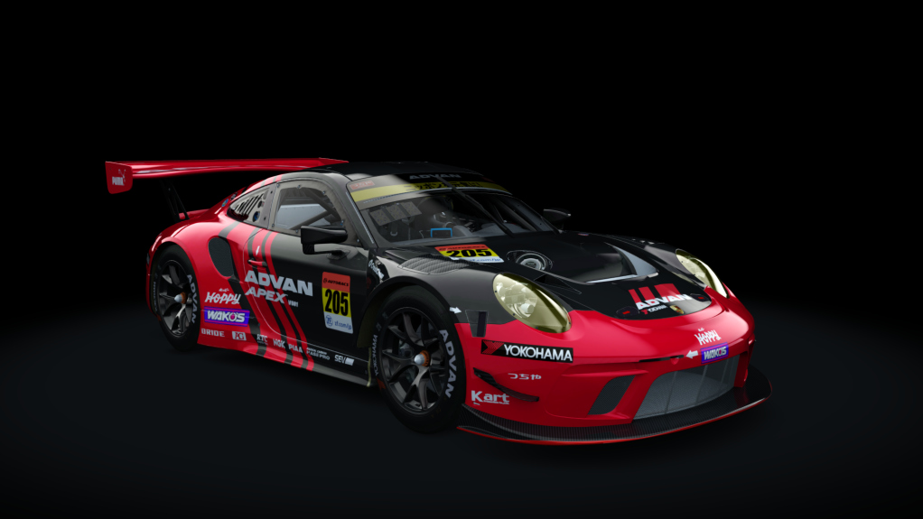 Porsche 911 GT3 R 2019 (991.2) Sprint, skin advan_205_gt300_blw
