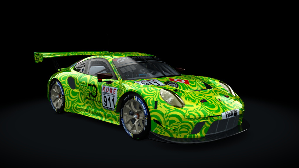 Porsche 911 GT3 R 2019 (991.2) Sprint, skin manthey_test_green_911_vln_2018