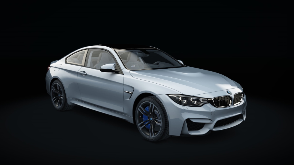 BMW M4 Akrapovic, skin mineral_white_metallic