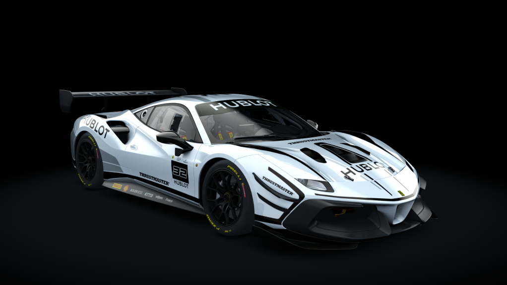 Ferrari 488 Challenge Evo, skin 32_bianco_avus