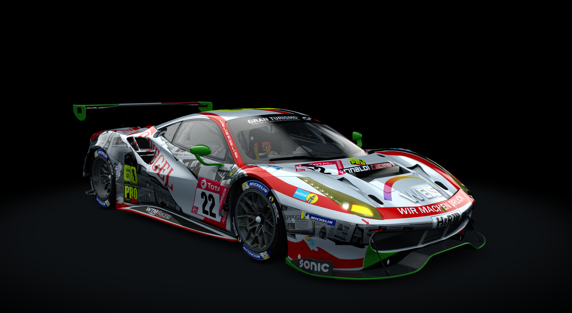 Ferrari 488 GT3, skin 22_Wochenspiegel_N24_2019