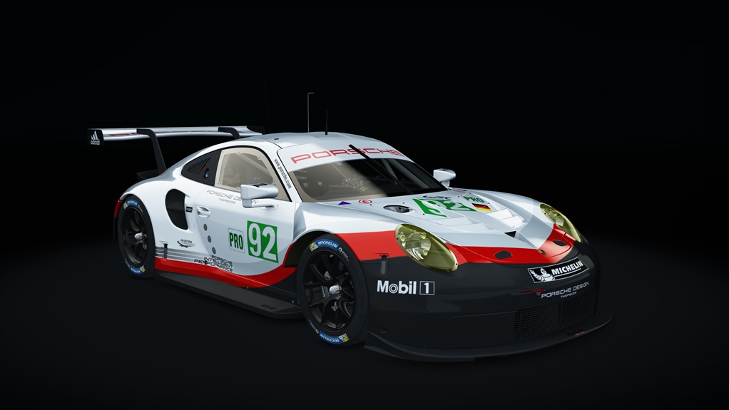 Porsche 911 RSR 2017 pata, skin 04_racing_92