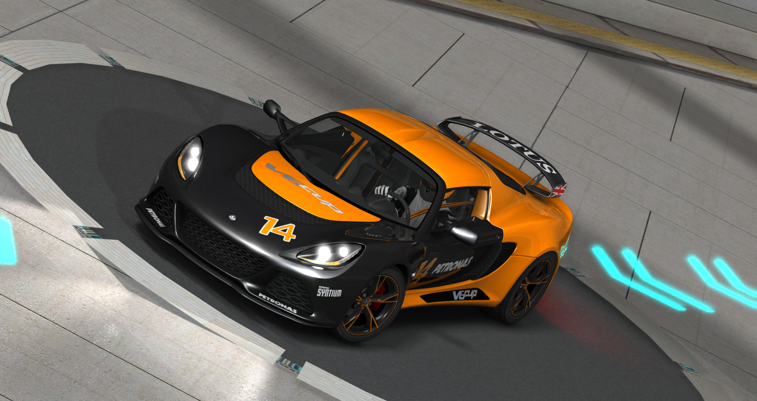 Lotus Exige V6 CUP, skin BiART_14_Orange-DarkGrey_Cup