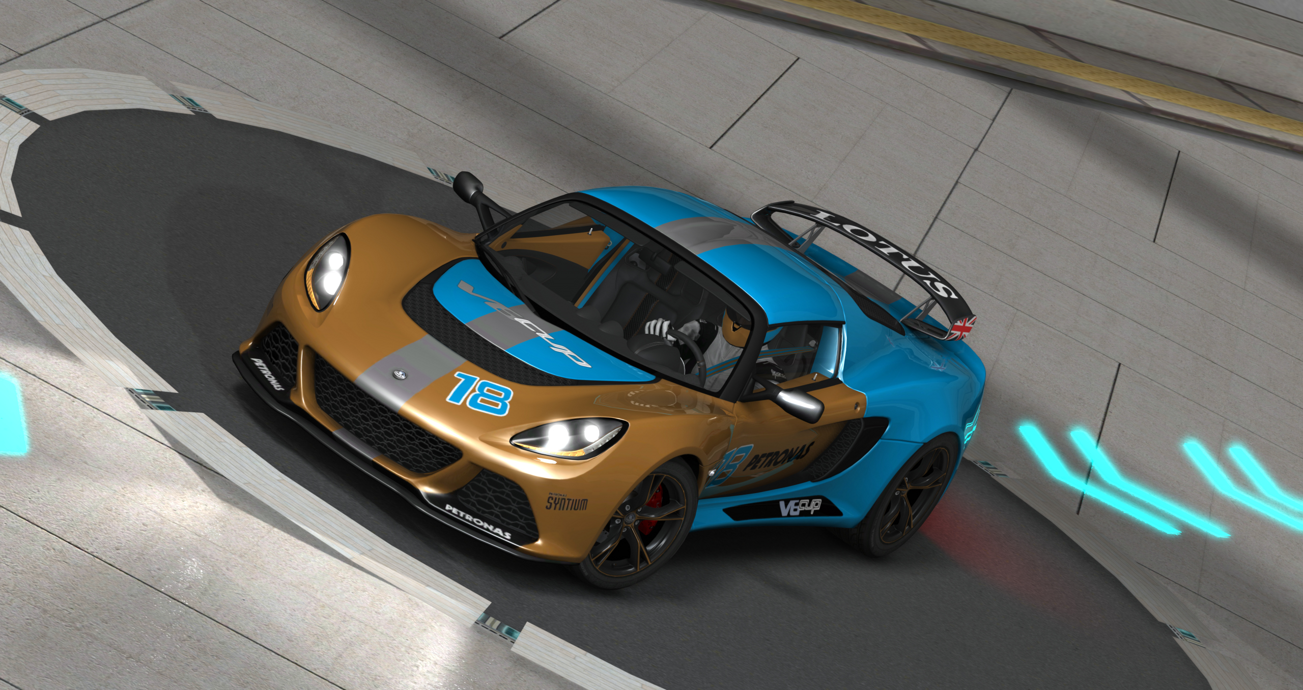 Lotus Exige V6 CUP, skin BiART_18_Azure-Brown_Cup